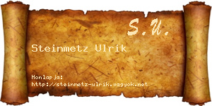 Steinmetz Ulrik névjegykártya